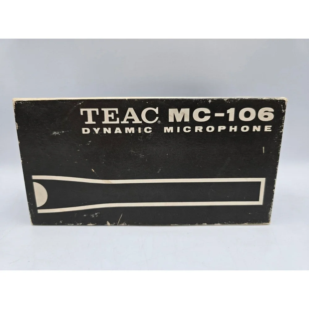 TEAC MC-106 Microphone Stands Pair OS Silver Vintage Made in Japan w/Box